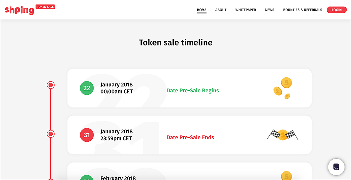 token sale timeline