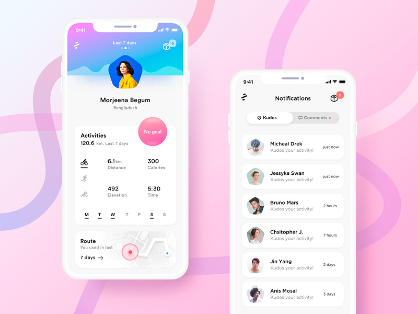 user profile page design