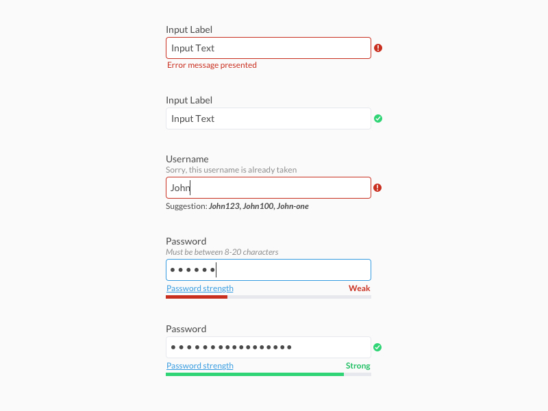 inline validation