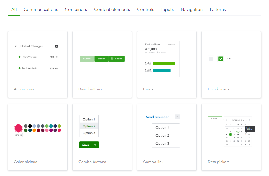 quickbooks design system