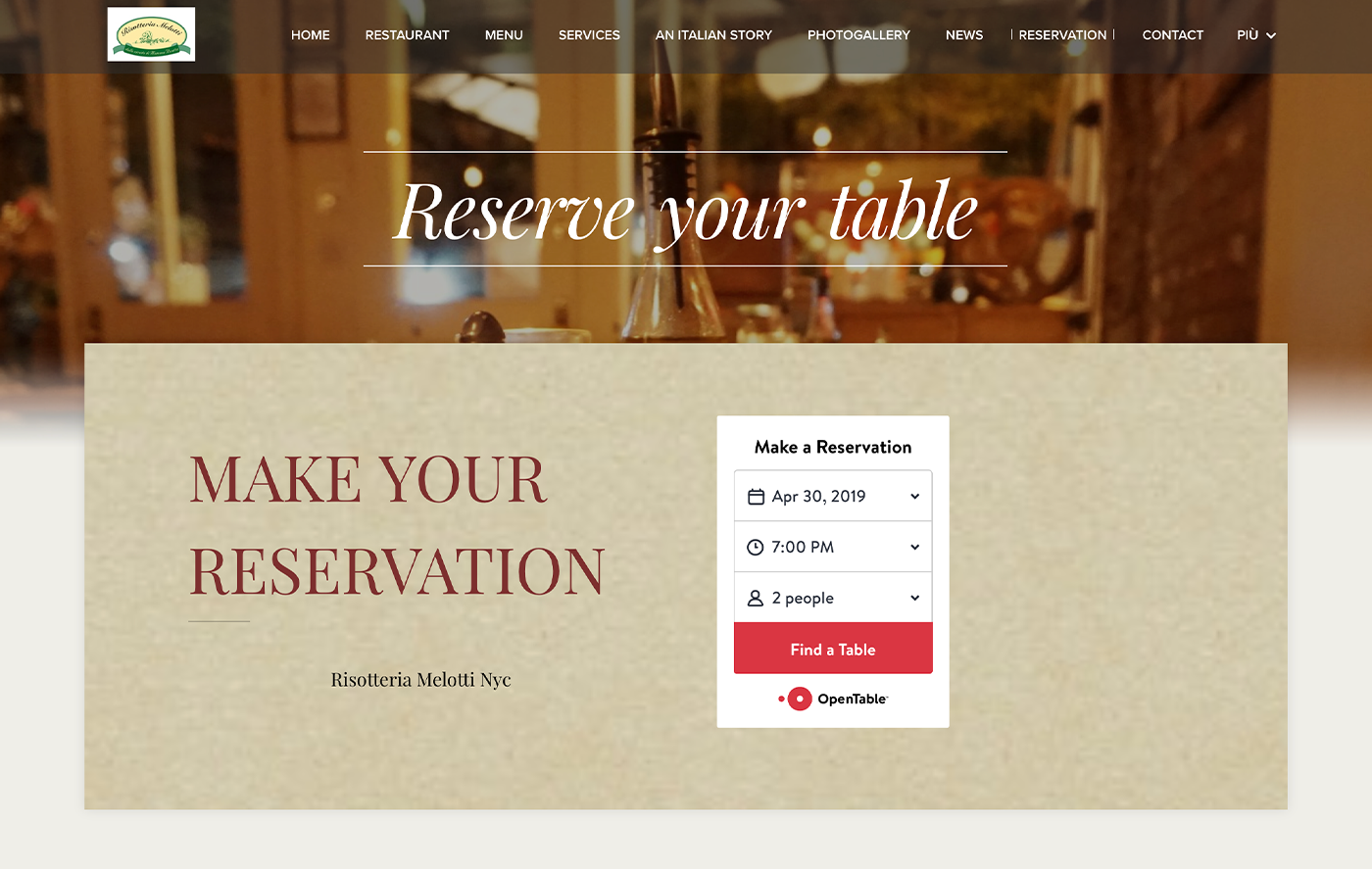 how to build restaurant website