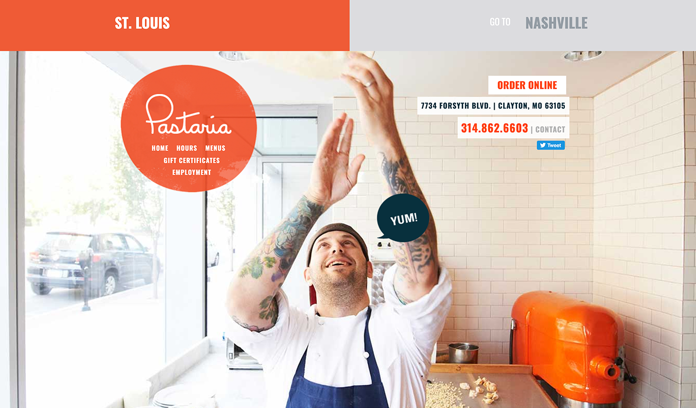 pasta restaurant website