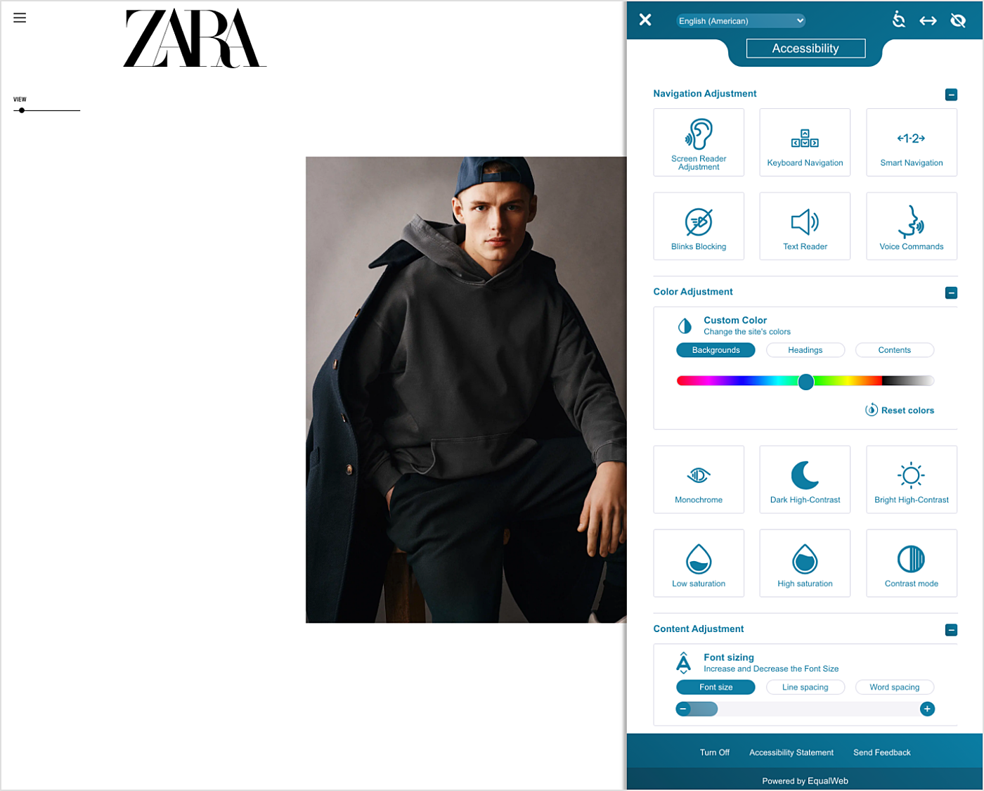 zara navigation example