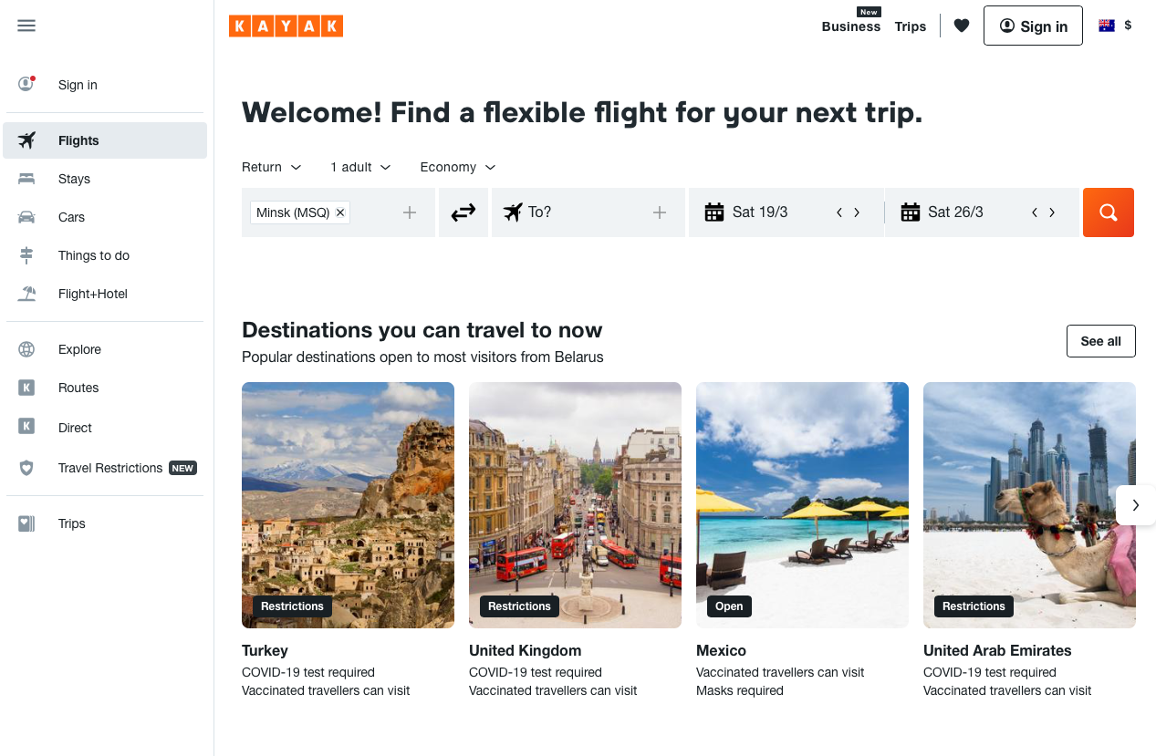 one travel website