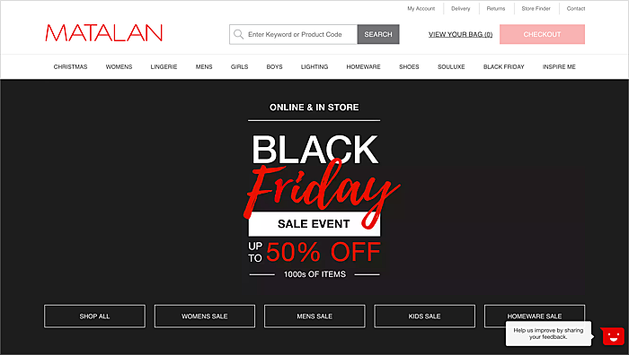 black friday website design